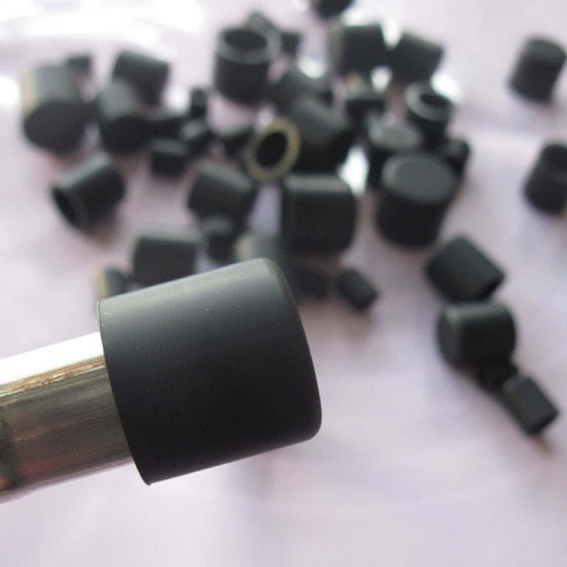 ラウンドブラックシリコーンゴムパイプスリーブチューブキャップテーブル椅子フットパッド保護カバー 3-68.5 ミリメートル