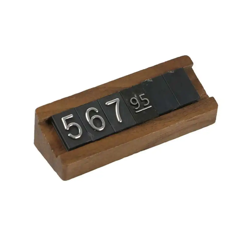 Basic-Rahmenset mit Holzsockel, verstellbare Anzeige, kombinierter Würfel, Buchstabe, Preisschild, Etikettendisplay
