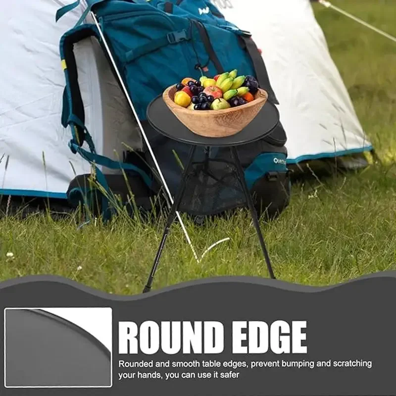 Aluminum Alloy Mini Camping Table stand Protable Folding Round table Outdoor Lightweight Table pliante Height Adjustable tables