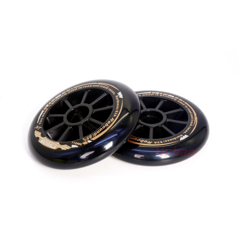 プロのインラインスケートホイール,スピードスケート,ロードローラー,PUホイール,83a,85a,90mm, 100mm, 110mm, 125mm, 6個,8個