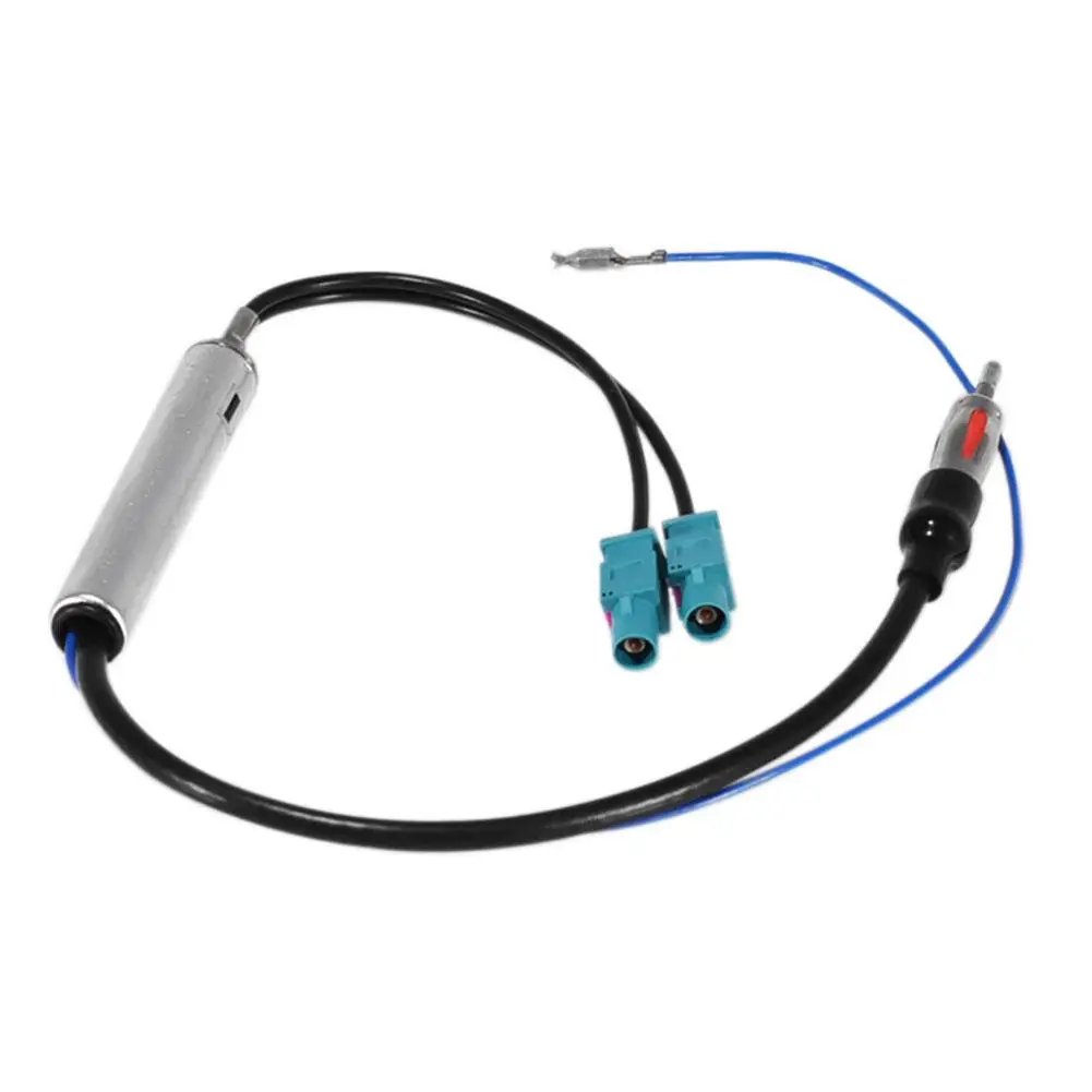 Car Special Radio Antenna AM/FM Audio Radio Signal Amplifier Dual Fakra RF Radio Antenna Aerial Adapter for AUDI 18.1' I5B8
