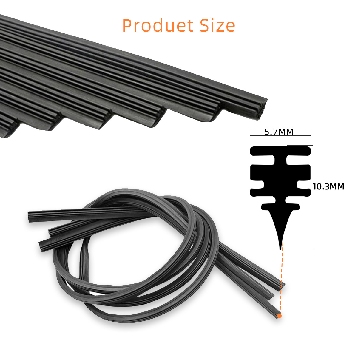 Car windshield rubber strip wiper 6mm car wiper blade 14 "16" 17 "18" 19 "20" 21 "22" 24 "26" 28 "30" 32 "wiper accessories ﻿