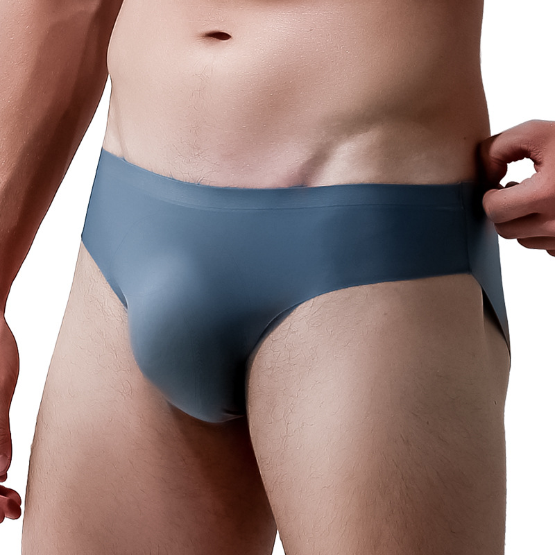 Heißer Verkauf Eis Seide sexy Unterwäsche Männer Slips 3D nahtlose einteilige atmungsaktive dünne Abschnitt Flut Höschen Männer Bikini Slip homme neue