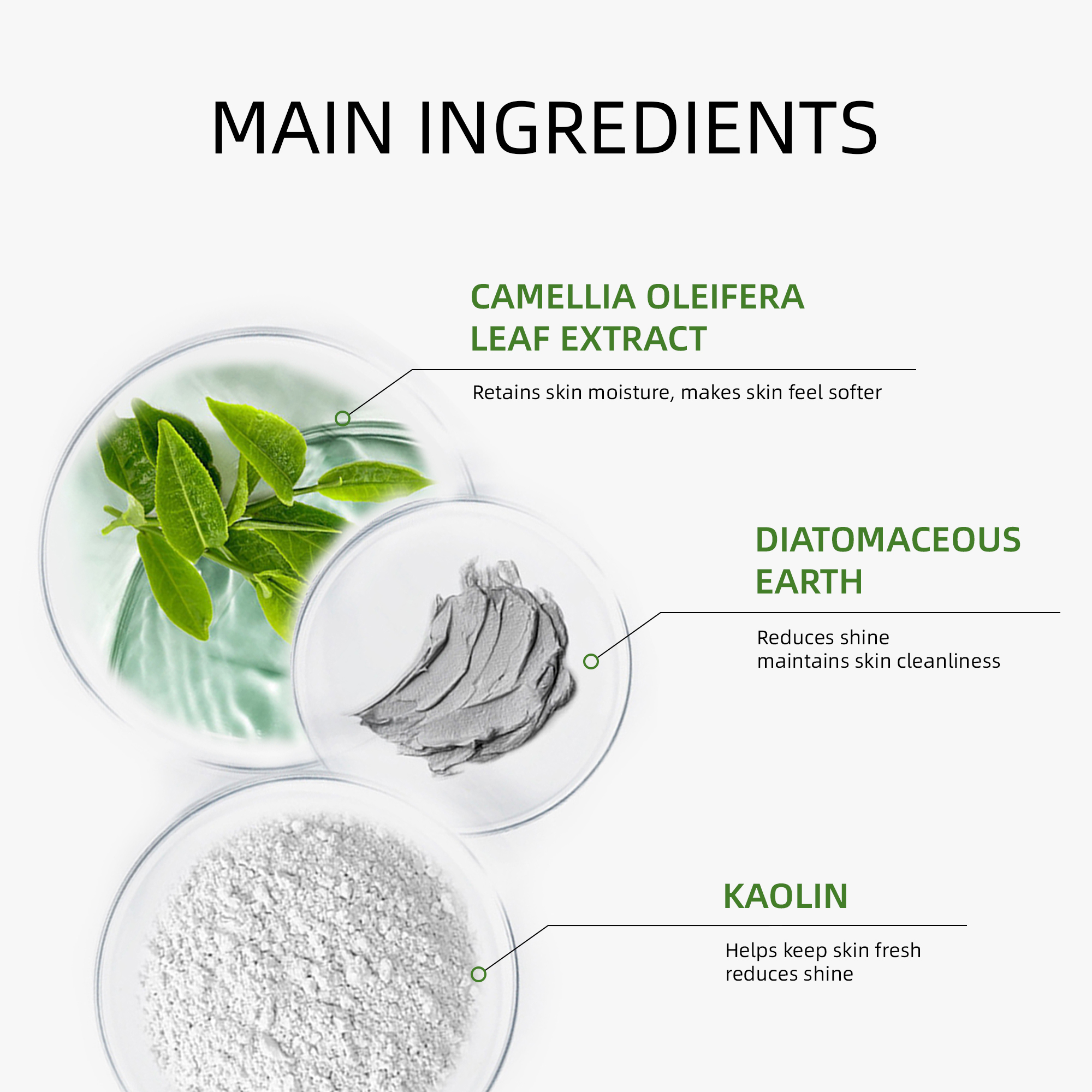 Séfralls – barre nettoyante au thé vert, 40g, rétrécit les Pores des points noirs, élimine les imperfections du visage collants, masque hydratant