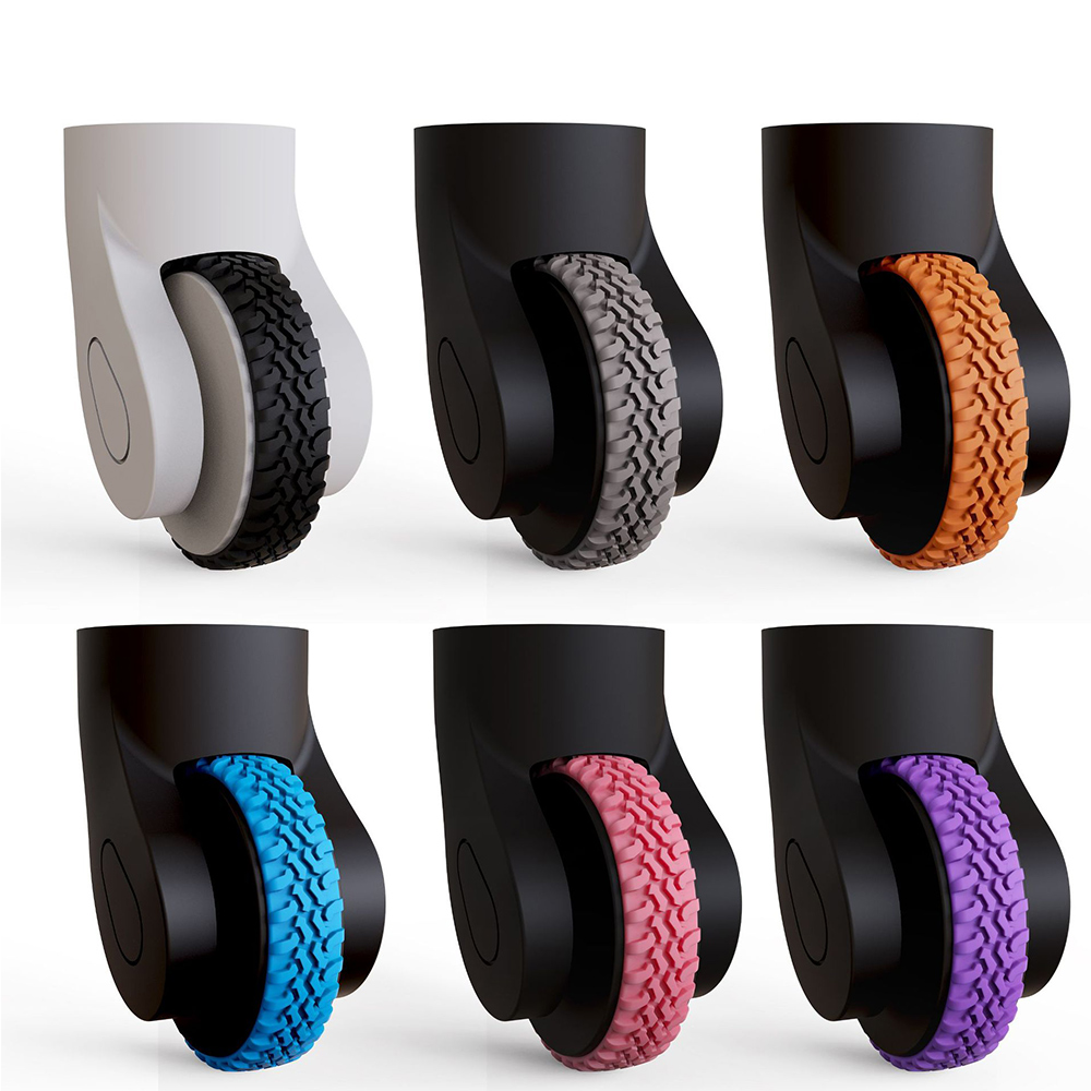 Protector de ruedas de equipaje, piezas de maleta de silicona, Protector de ruedas de ejes, Reduce el amortiguación de ruido, cubierta de ruedas, 4/8 Uds.