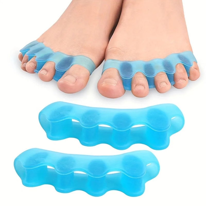 2 soft touch silicone toe spacers, reusable toe spacers for feet