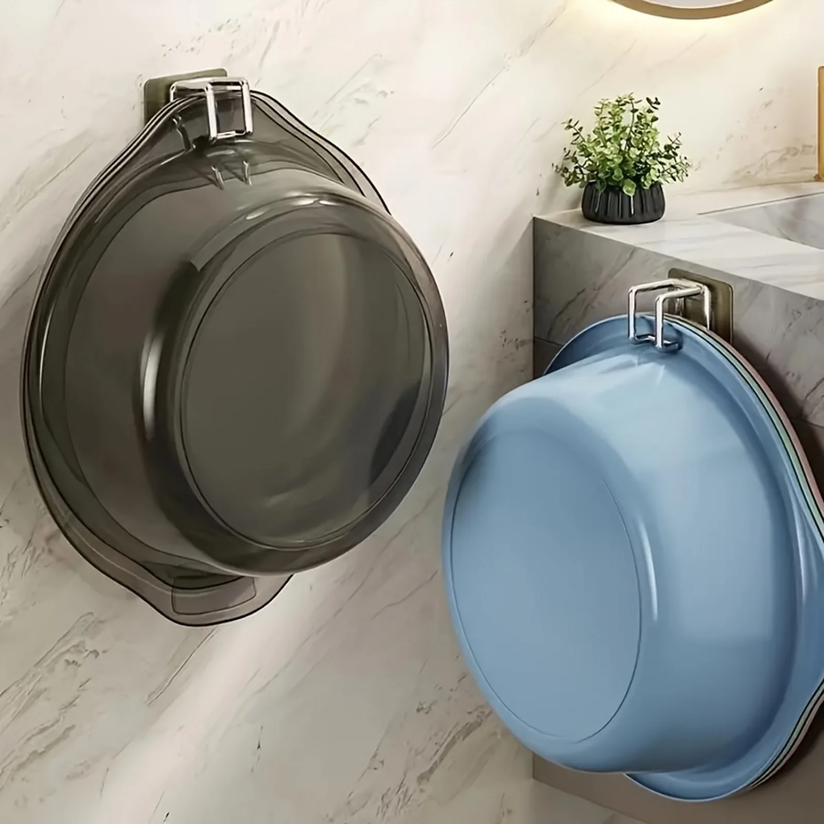 1/2/4/6 pezzi gancio per lavabo in acciaio inossidabile multifunzione senza punzonatura cucina bagno rack lavabo portaoggetti asciugamano appeso supporto