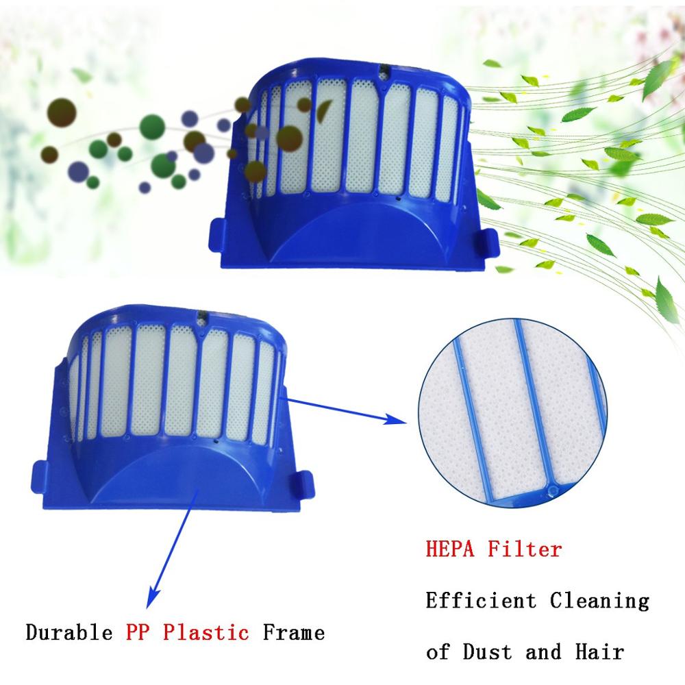 iRobot Roomba 600 시리즈용 교체 부품 키트 610 620 625 630 650 660 진공 비터 강모 브러시 + Aero Vac 필터 + 사이드 브러시