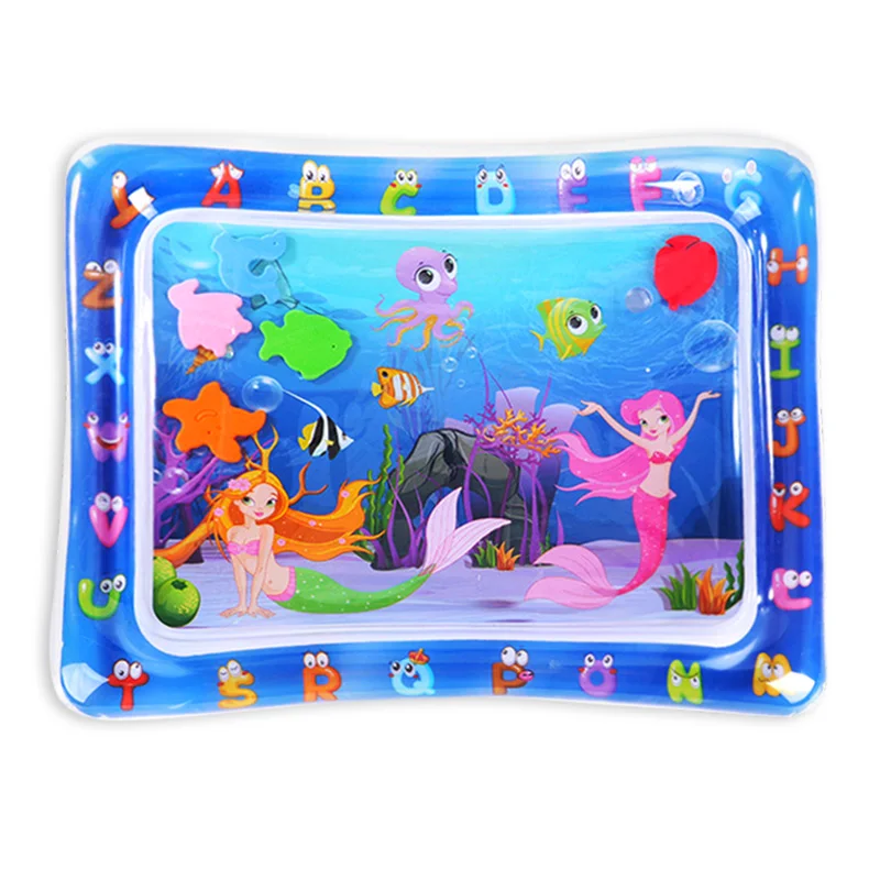 1pc sereia inflável pvc jogando esteira do bebê jogar tapete de água almofada da criança crianças educação precoce atividade brinquedos esteira almofada presente