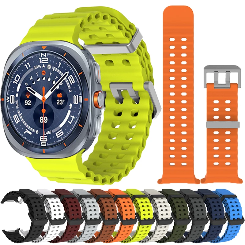 Correa marina para Samsung Galaxy Watch Ultra 2025, pulsera deportiva de silicona, accesorios para Samsung Galaxy Ultra de 47mm