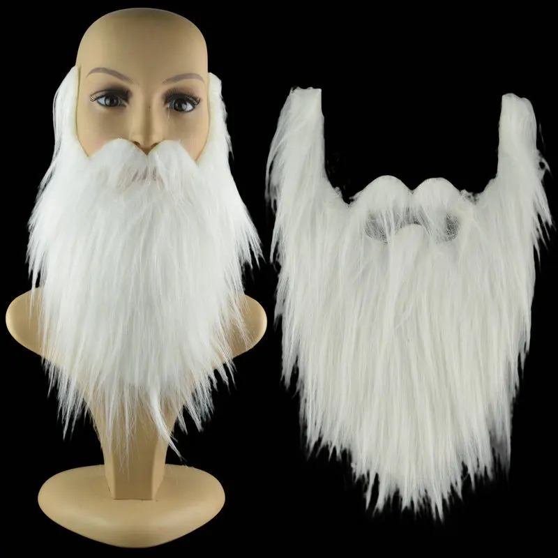 Barba finta in maschera fai-da-te da 1 pezzo: lanugine lunghe, baffi, oggetti di scena per feste di Natale