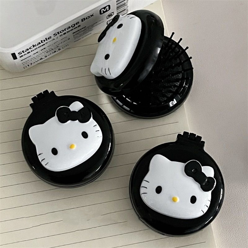 Kawaii Hello Kitty Luchtkussen Kam Anime Sanrio Cartoon Kitty Kat Pop Meisje Hart Leuke Draagbare Kam Cadeau Voor Meisje Styling Tool