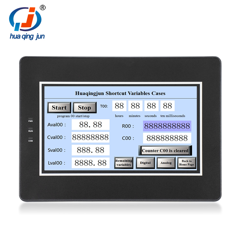 Huaqingjun 7-дюймовый HMI Ethernet RS485 232 422 Связь DC19-30V Сенсорный экран для станка с ЧПУ