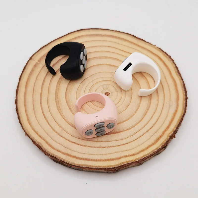 2025 Bluetooth Tiktok, кольцо с дистанционным управлением, гаджет, переворачивающийся контроллер для селфи, контроллер на кончиках пальцев, 4 кнопки, 10 м для IPhone Xiaomi