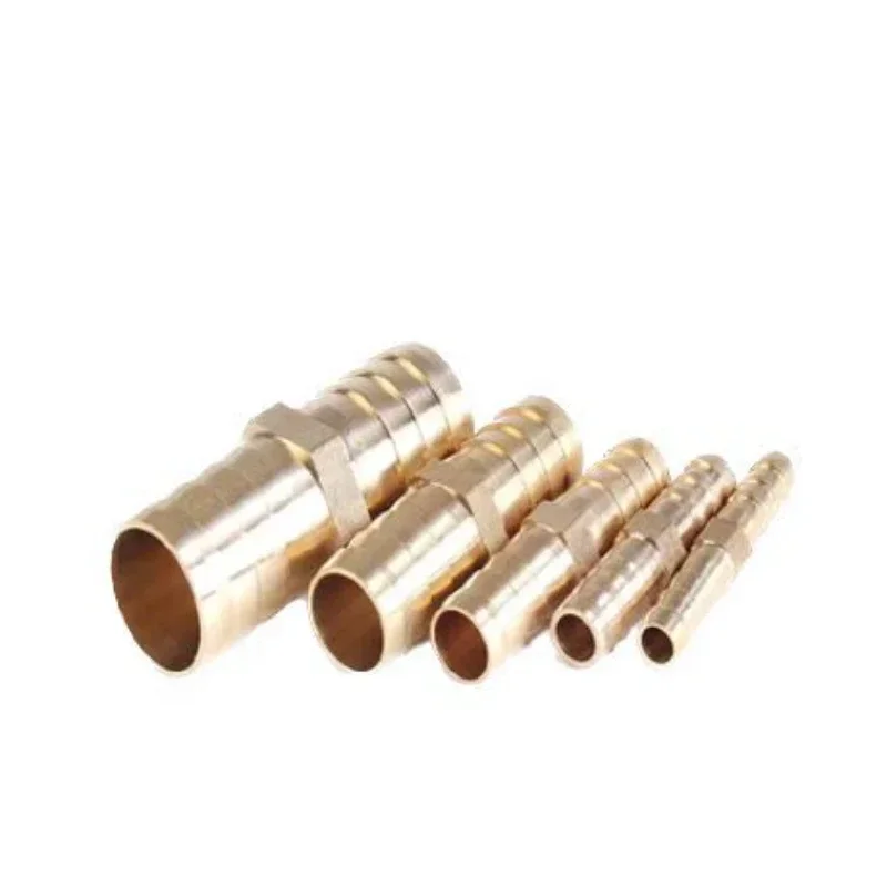 Accesorio de tubería de manguera recta de latón, lengüeta igual de 4mm, 5mm, 6mm, 8mm, 10mm, 12mm, 16mm, 19mm, 25mm, adaptador de conector de acoplador de púas de cobre y Gas
