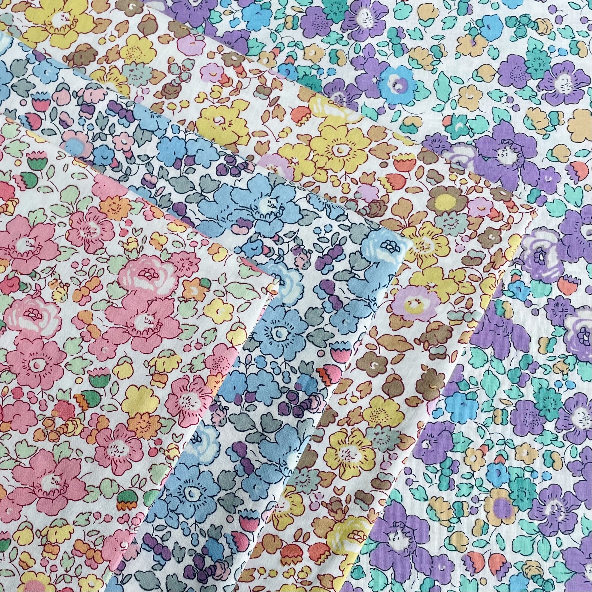 Betsy floral 60s tissun liberty tecido de algodão para crianças bebê costura pano vestidos saia diy artesanal designer retalhos medidor