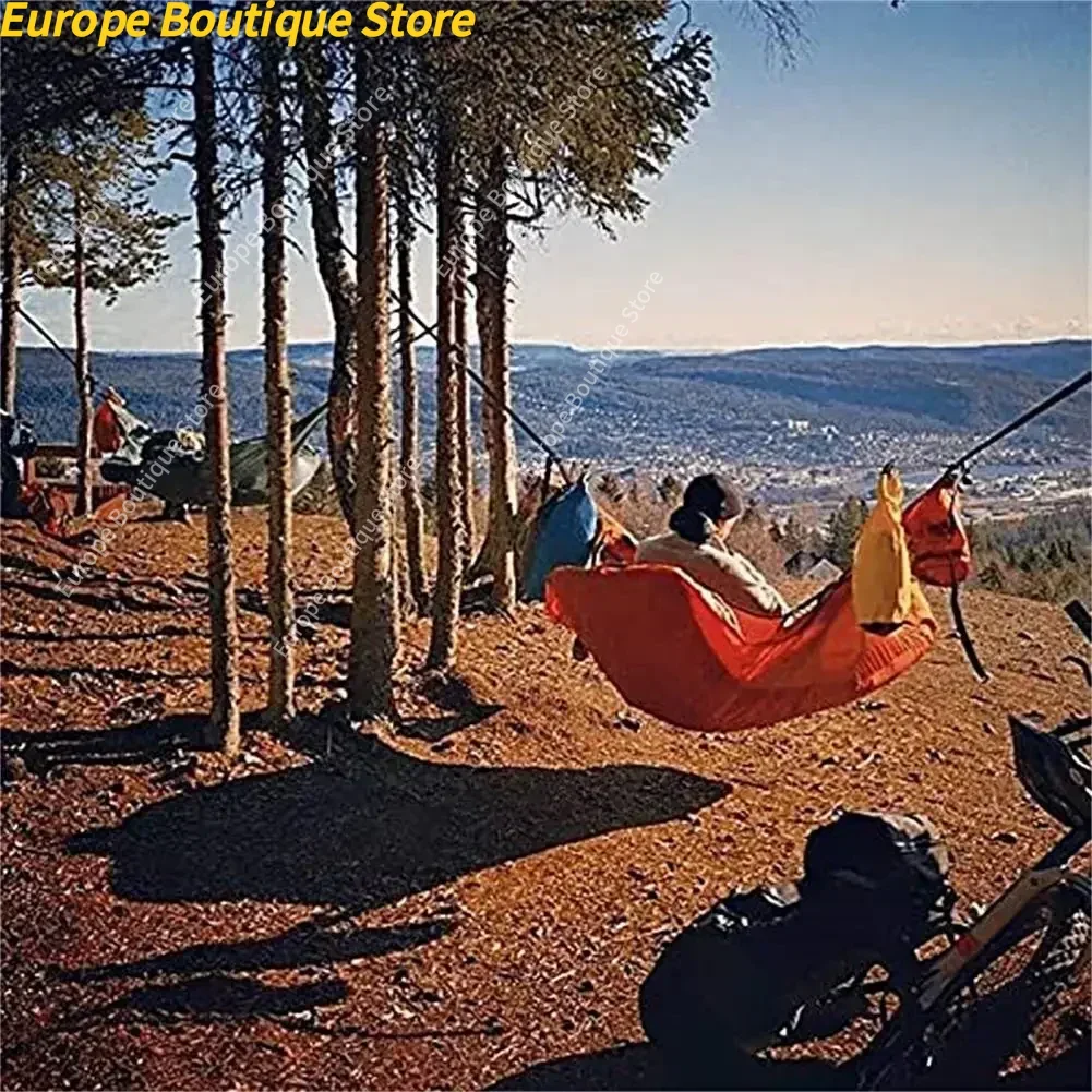 Amaca da campeggio con cinghie solide antistrappo e antizanzare con rete da letto Amaca da campeggio portatile per più persone da campeggio all'aperto Attrezzatura da campeggio