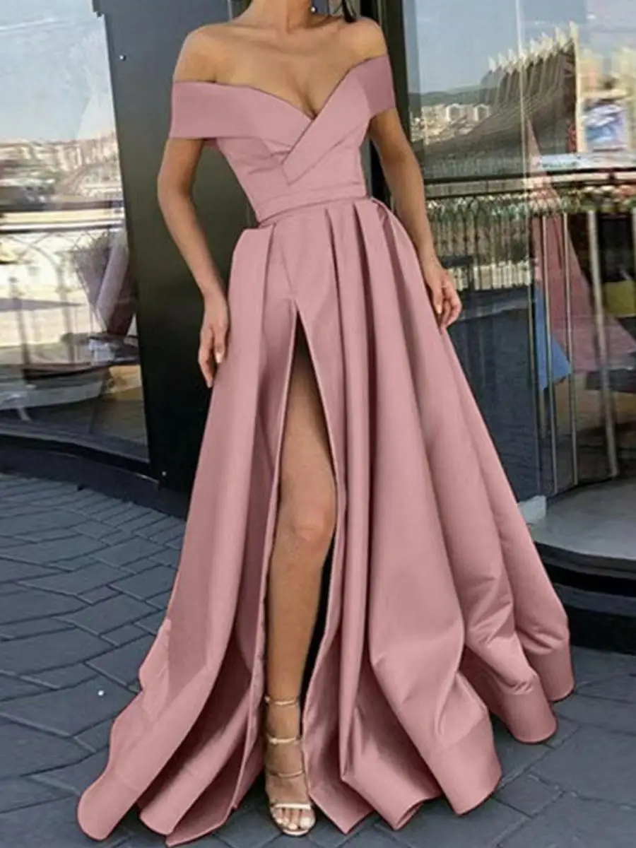 Vestido Formal F Multicolorido com Decote em V Profundo, Cintura Alta, Sem Mangas, Estilo Princesa, Verão 2023, Fibra ...