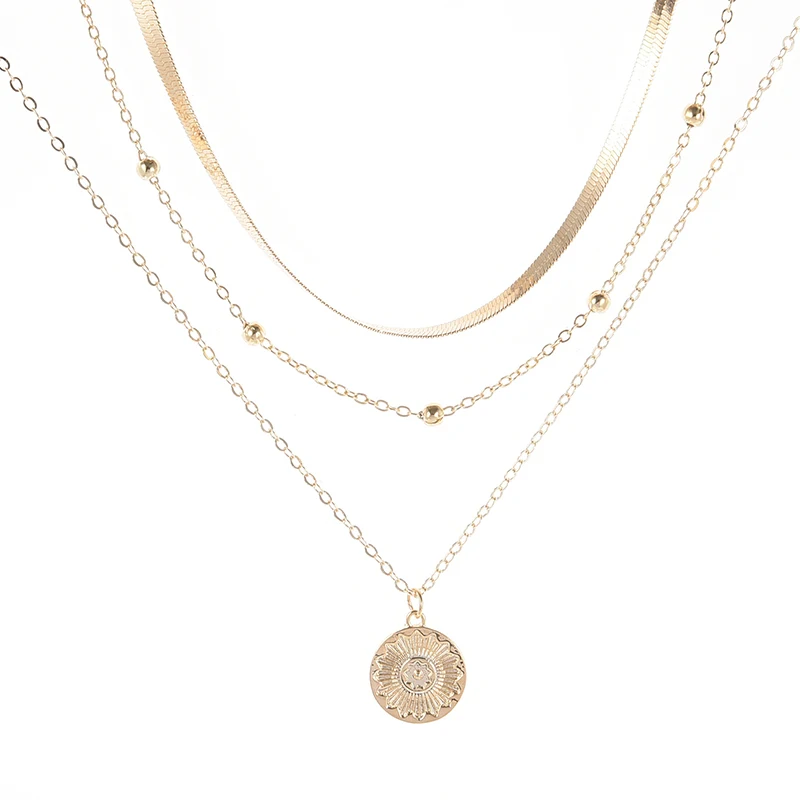 925 เงินสเตอร์ลิงสามชั้นสร้อยคองู CHAIN Charm Ball CHAIN ของขวัญ PARTY สําหรับผู้หญิงประณีตเครื่องประดับ