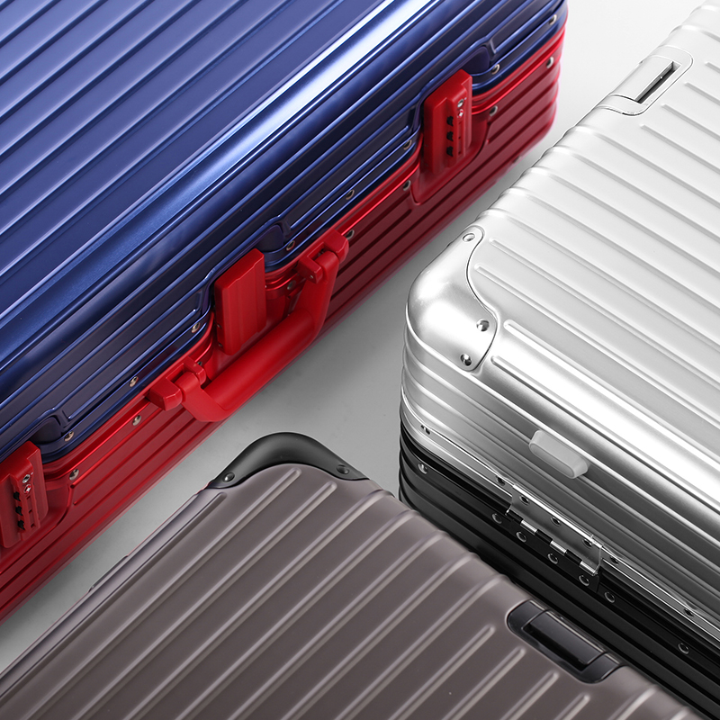 SGG フルアルミマグネシウム合金荷物バッグ 26 インチ全方向ホイールキャリーオンスーツケース金属トラベルバッグ男性と女性のための