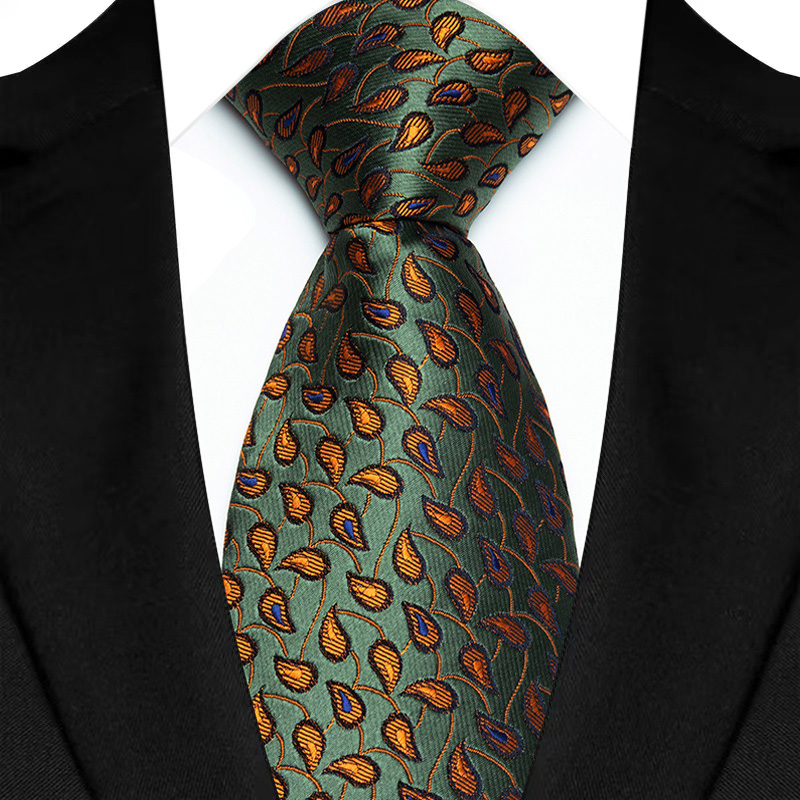 Nieuwe Ontwerp Bruiloft Mannen Stropdas 8 CM Donkergroen Kleur Plaid Gestreepte Paisley Stropdassen Mannen Business Bruidegom Kraag Accessoires Gift