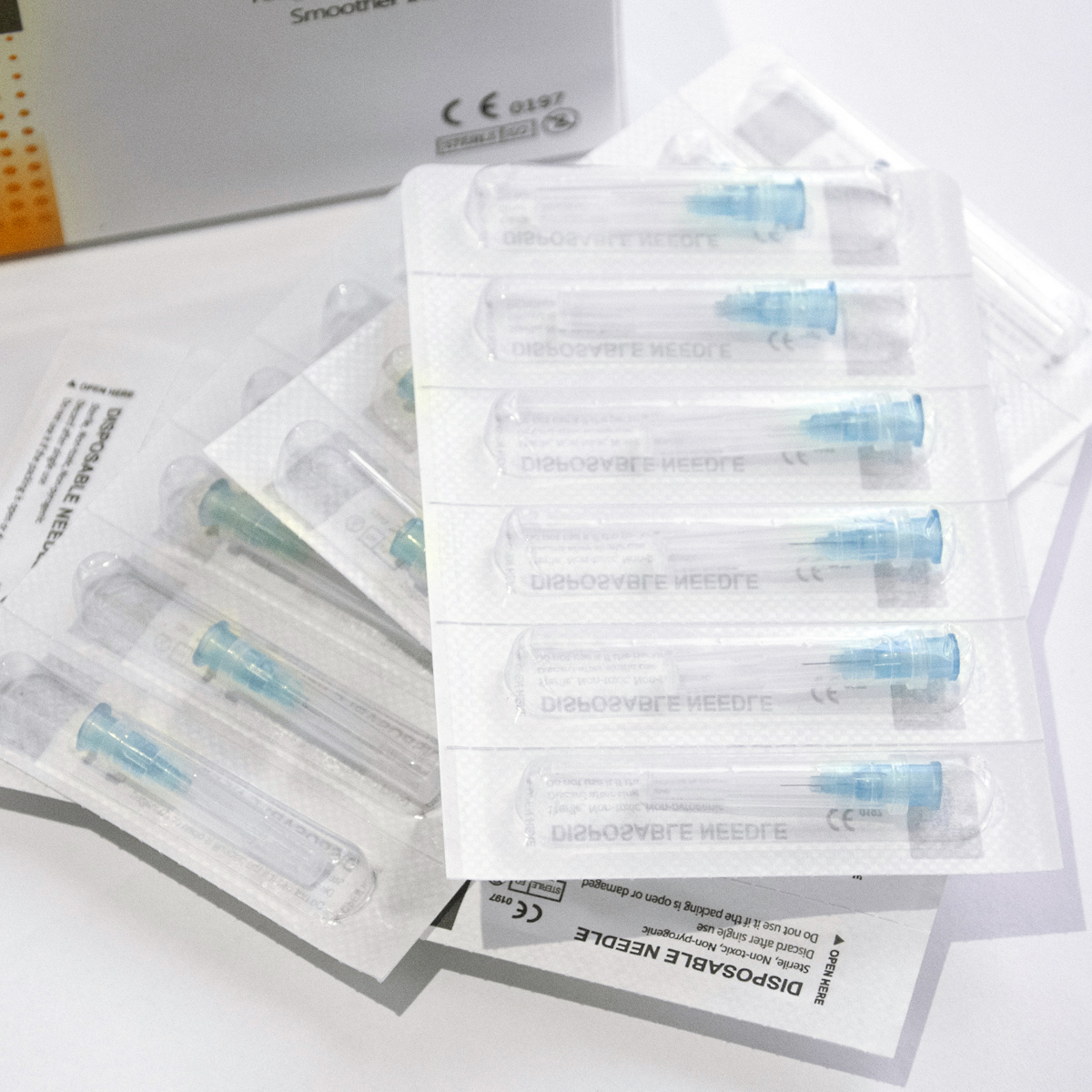 34G เข็มสัก 34g เข็ม 1.5 มม.2.5 มม.4 มม.สําหรับความงามเข็มฉีดยา FILLER ความปลอดภัยเข็มเครื่องมืออะไหล่