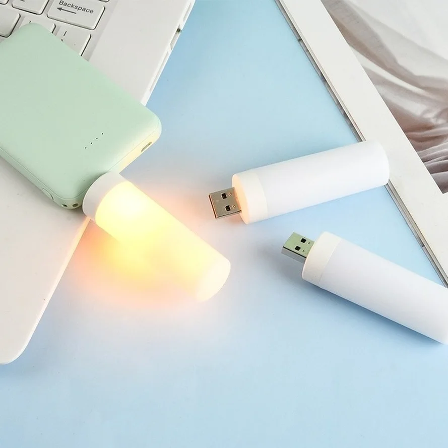 USB Bầu Không Khí LED Ngọn Lửa Đèn Xông Tinh Dầu Đèn Sách Đèn Công Suất Ngân Hàng Cắm Trại Chiếu Sáng Lửa Bầu Không Khí