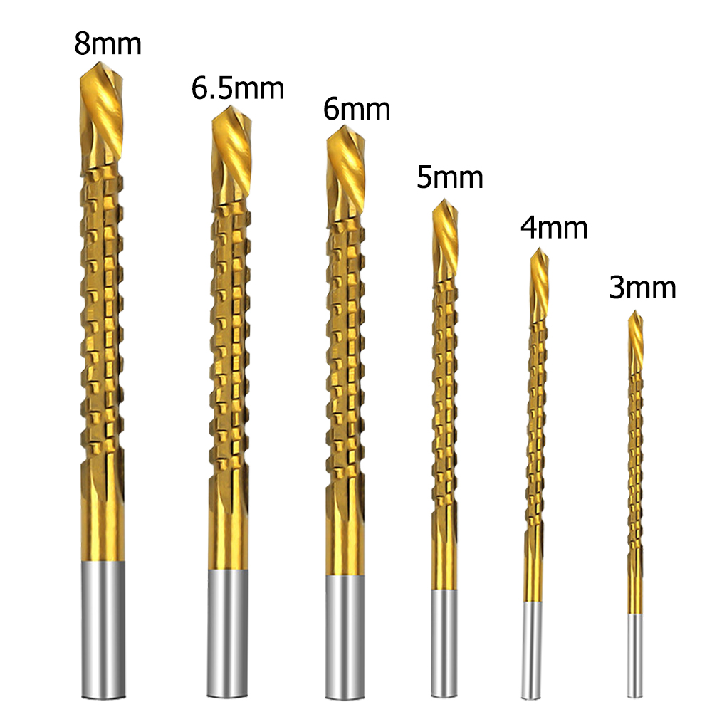 6PCS HSS4241 hogesnelheidsstaal verguld met titanium, beverzaagboor. Hout, gipsplaat, kunststof, zelfs metaal. Grijp elke vorm je ha