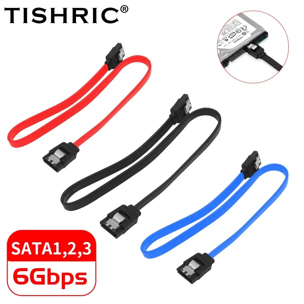 TISHRIC SATA-Kabel Sata3.0 Solid State-Festplatte Serielles Datenkabel Multi-Spec Flexibles SATA-Festplatten-Schnellübertragungskabel