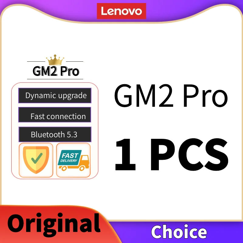 Lenovo GM2 Pro słuchawki Bluetooth 5.3 sportowy zestaw słuchawkowy bezprzewodowe douszne słuchawki do gier krótki czas oczekiwania podwójny tryb słuchawki muzyczne nowość
