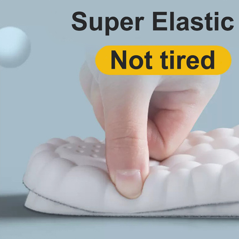 Plantillas deportivas de látex de alta elasticidad, almohadillas suaves para zapatos, plantillas ortopédicas con soporte para arco, plantilla desodorante transpirable, 1 par/2 pares/4 pares
