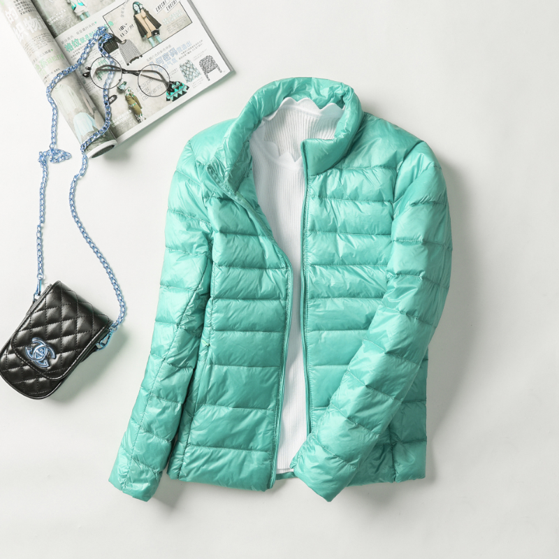 ผู้หญิงสีม่วง Packable ลงเสื้อแจ็คเก็ตหญิง Ultralight Camping Hiking กันน้ําฤดูหนาวกลางแจ้ง Windproof WARM PUFFER แจ็คเก็ต