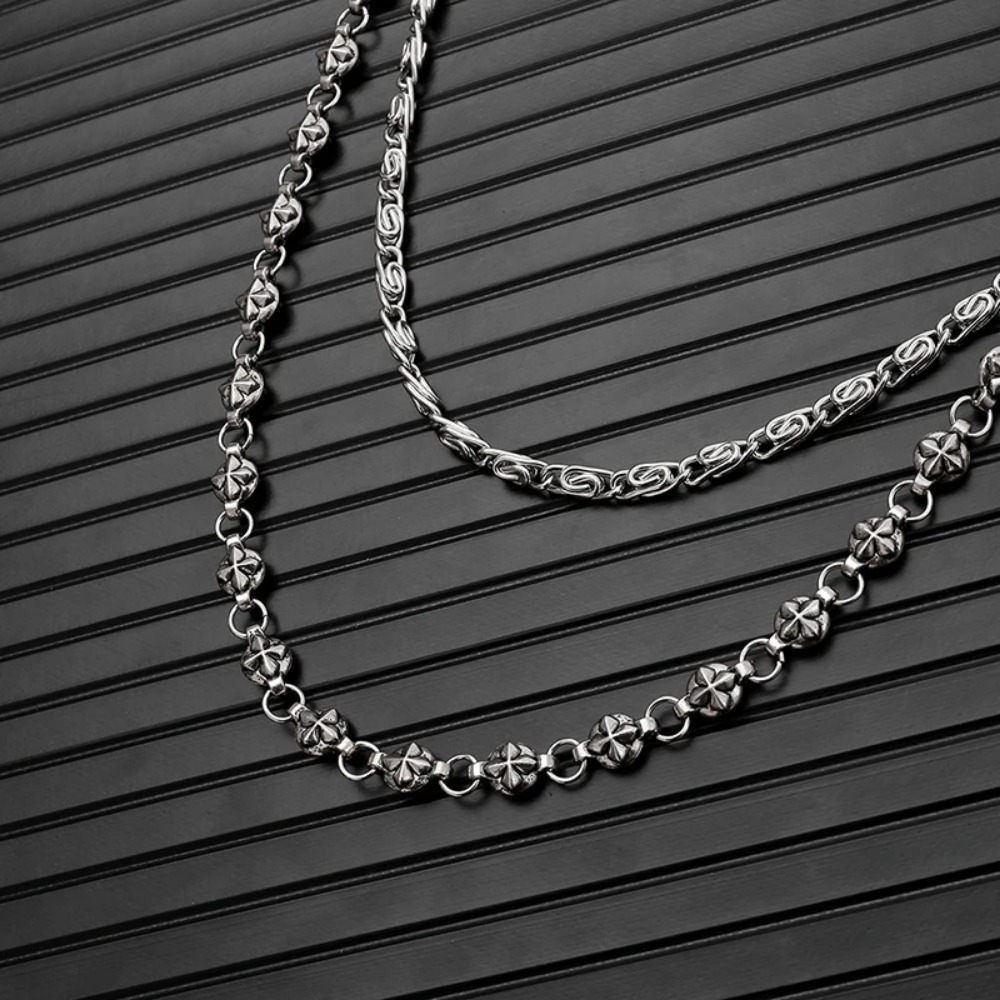 Trendy Hip Hop Double Layer Jeans Chain with Keychain Unisex Waist Accessory for Men & Women