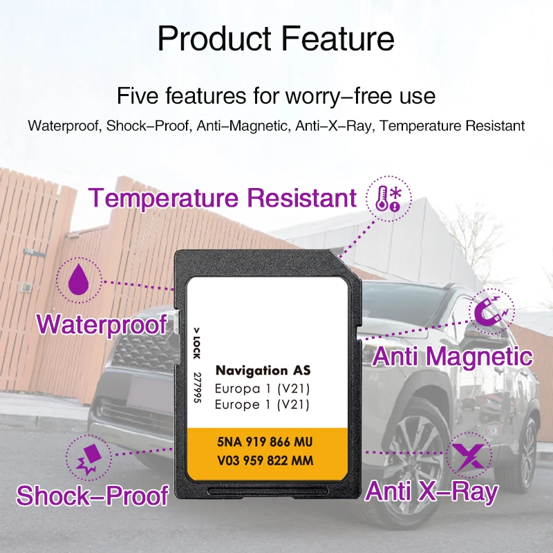 UK Europa SD Card 32GB Navigation GPS Map Version 2025 Newest 5NA 919 866 MU for VW Tiguan AS V21