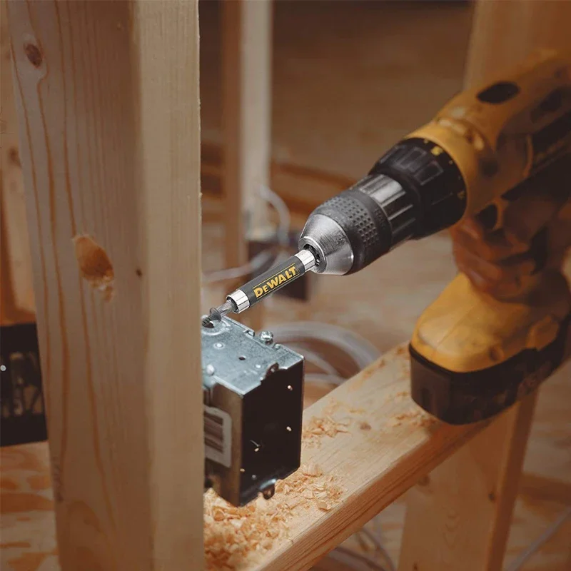 DEWALT DW2054 ไดรฟ์แม่เหล็กขนาดกะทัดรัดท่องเที่ยวเจาะ Bit Hex Shank 6.35 มม.ไขควงไฟฟ้าขนาดกะทัดรัด Self Retracting Guide Sleeve