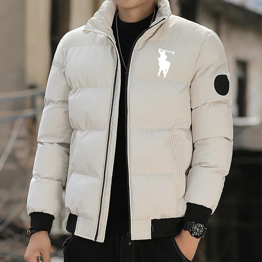 2025 outono/inverno moda jaquetas de algodão com zíper, jaquetas quentes acolchoadas de algodão, roupas esportivas casuais de inverno acolchoadas de algodão, suporte-