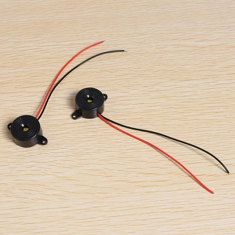 5 pezzi DC 3-24V 85dB suono cicalino elettronico allarme nero 23 x 12 mm