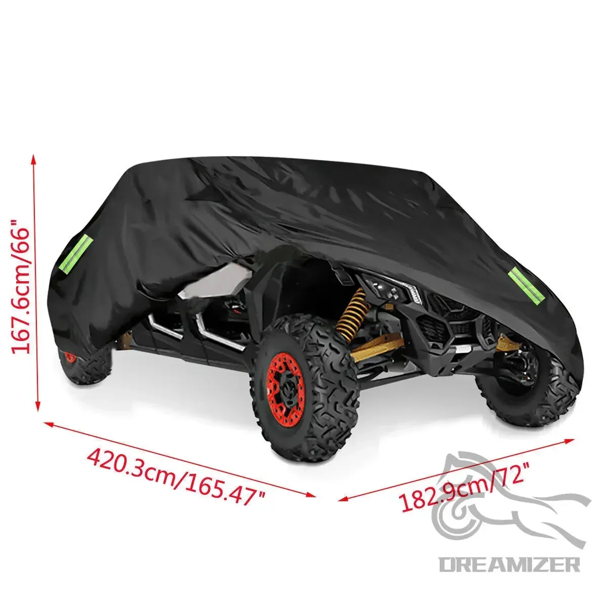 UTV 300D ยูทิลิตี้รถเก็บใช้งานร่วมกับ Polaris RZR PRO XP, RZR PRO R สําหรับ Can-Am สําหรับ Kawasaki 4 ที่นั่งสีดํา