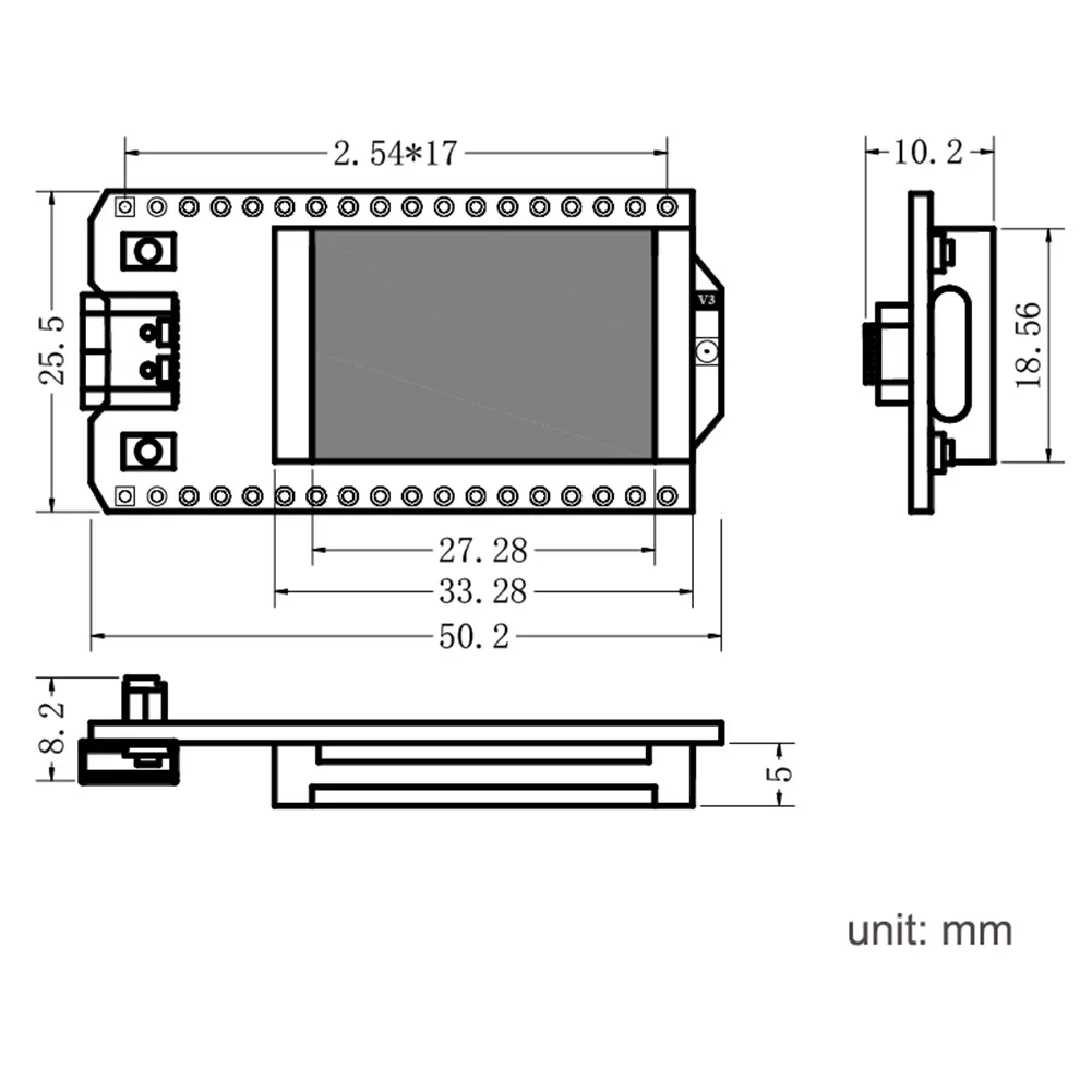 2 pièces Heltec LoRa32 V3 868MHz 915MHz carte de développement SX1262 0.96 pouces OLED affichage BT + WIFI Lora Kit pour Arduino IOT méshtastique