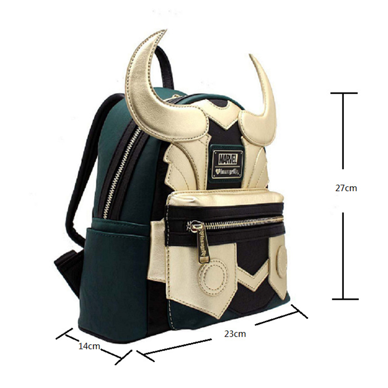 Sacs de cosplay classiques Marvel Loungefly Loki pour femmes, sac à main à double sangle initié, mini sac à dos
