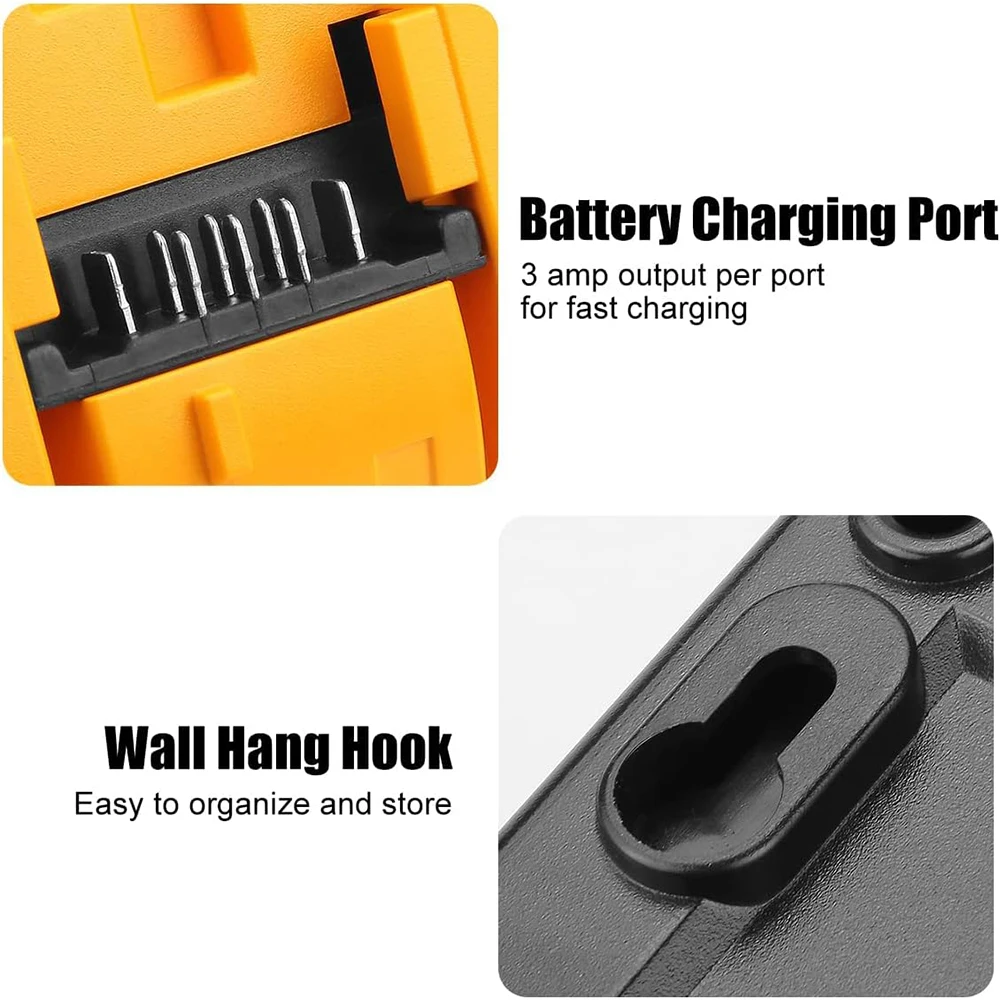 DCB104 Li-ion Batterij Oplader 4-Poort 3A Stroom Voor dewalt 10.8V 12V 14.4V 18V 20V FlexVolt 20V 60V DCB127 DCB105 DCB118 DCB112