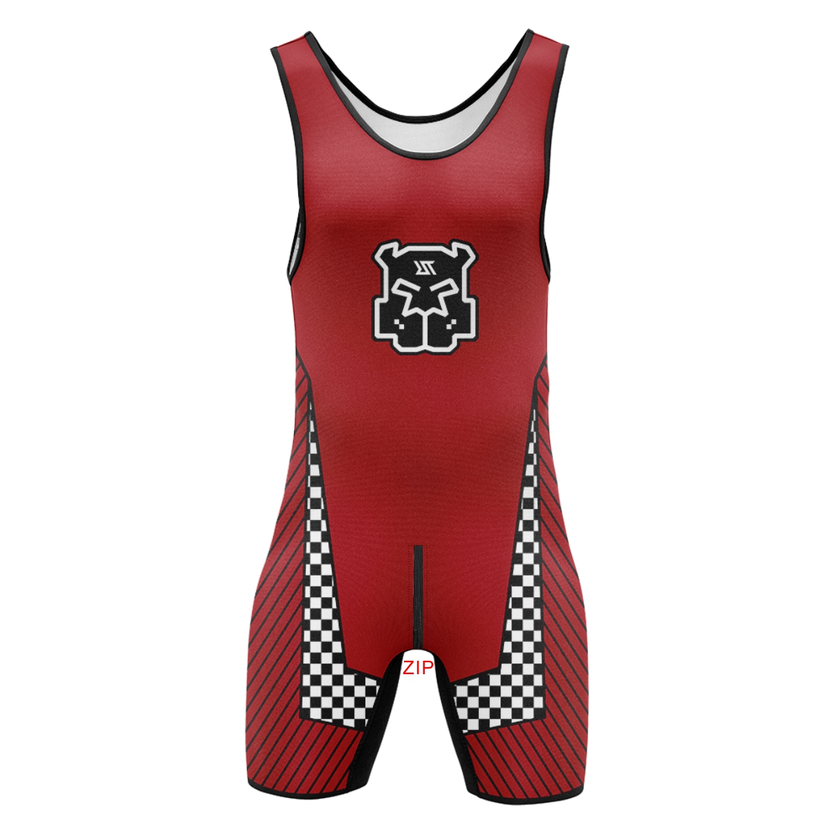 Camisetas de lucha libre para hombre, monos sexys con cremallera frontal y trasera para perro, camisetas interiores de una pieza RT, ropa de dormir sin mangas para levantamiento de pesas