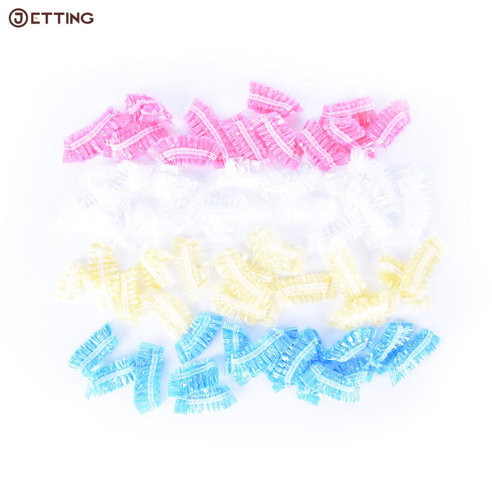 100Pc Thickened Disposable Plastic Waterproof Ear Protector Cover Cap Salon Hairdressing Dye Shield Earmuff Shower Tool Ear Muff