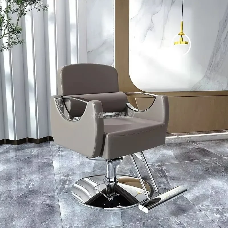 Cheap Personalized Barber Chair Folding White Design Hairstylist Barber Chair Nordic Adjustable Silla Barberia Salon Furniture