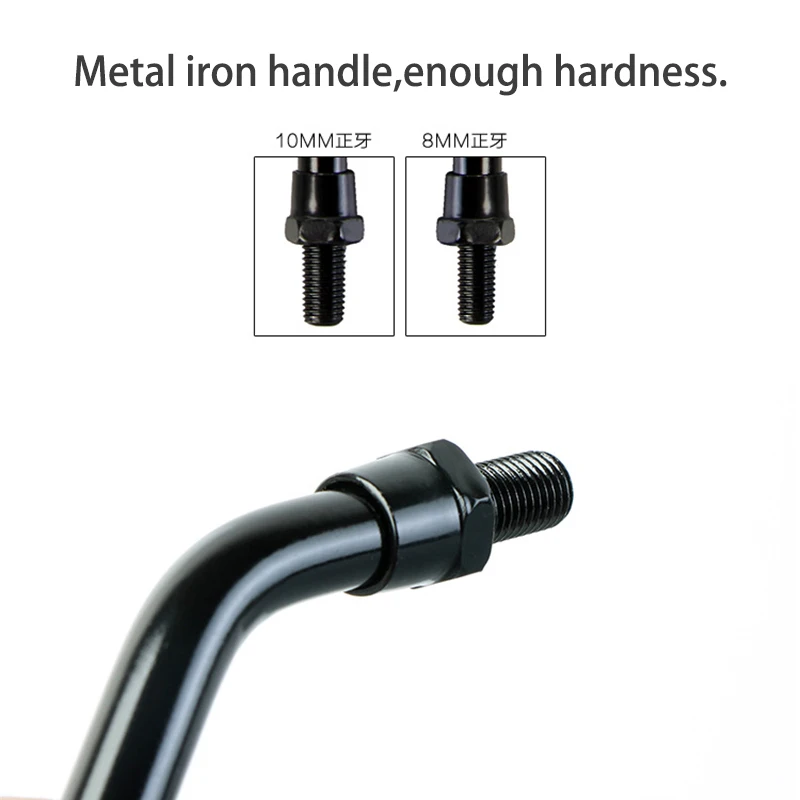 2 unids/par universal 8mm 10mm espejo de motocicleta Scooter E-Bike espejos retrovisores electromóvil espejo convexo lateral trasero
