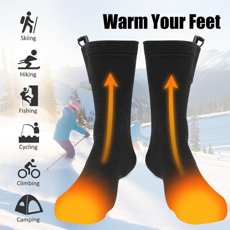 Electric Socks for Men USB Electric Heated Socks Warm Cotton Socks with Fast Heating and Long Warmth Winter Warmth