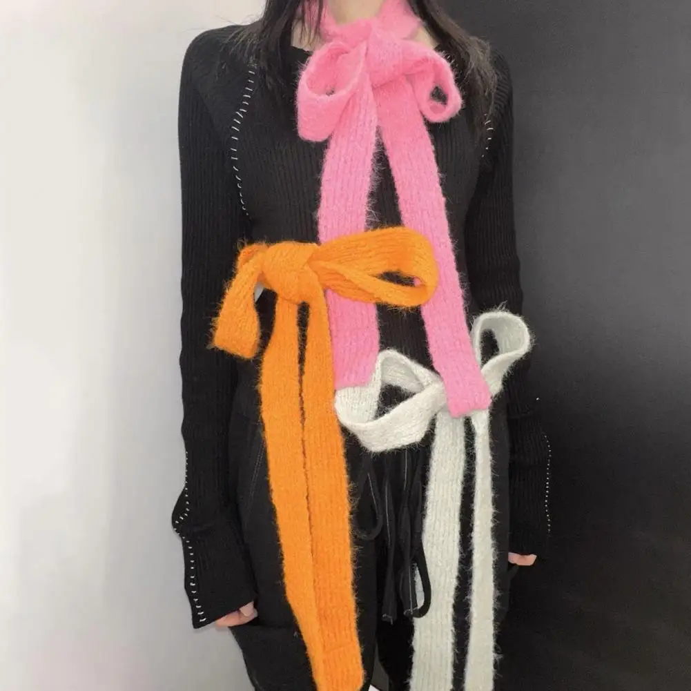 Bufanda de punto con logotipo de letra para mujer, bufanda fina y cálida de moda, bufanda larga de Hip Hop, moda urbana, bufanda de invierno