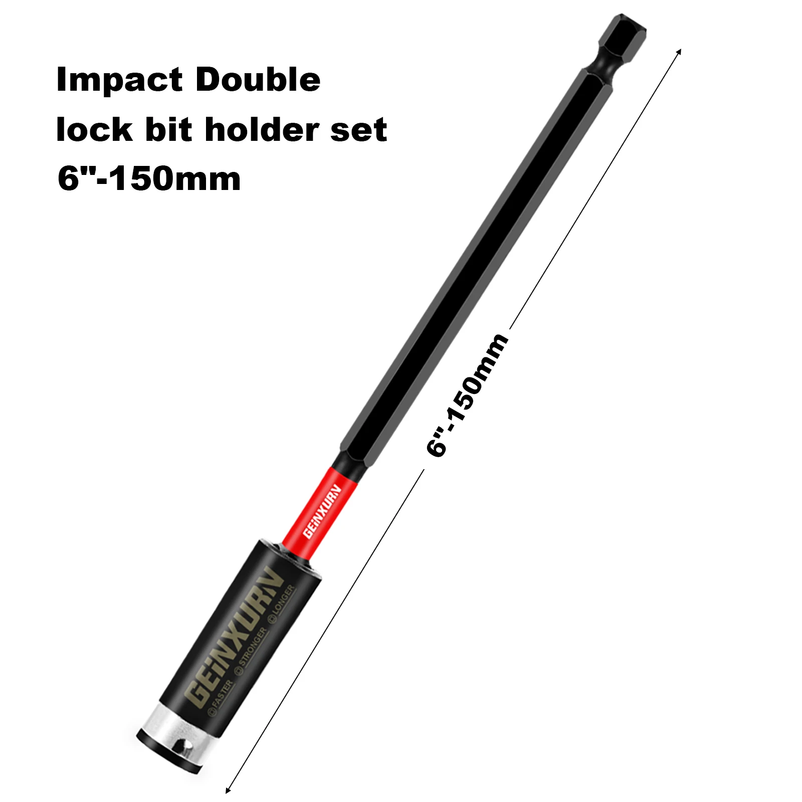 GEINXURN juego de Portabrocas de doble Bloqueo de impacto, Portabrocas de impacto