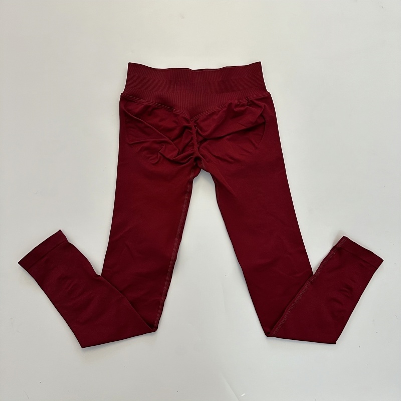 Mallas de impacto para mujer, pantalones de Yoga sin costuras con banda acanalada baja, mallas de gimnasio, mallas de entrenamiento elásticas que absorben el sudor