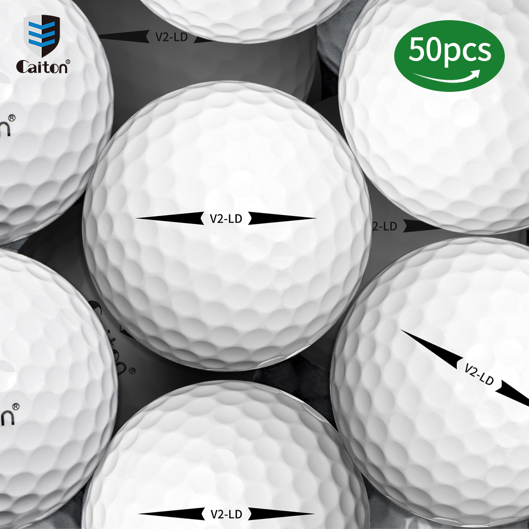 Caiton-Golf Ik- 332 Dimple, Distance maximale, Contrôle de rotation, Durable, Précision, Entraînement et jeu, 2 couches, 50 pièces